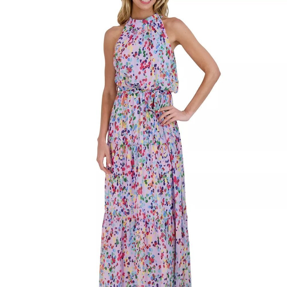Julia Jordan Mock Neck Maxi Dress